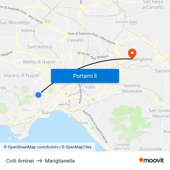 Colli Aminei to Mariglianella map