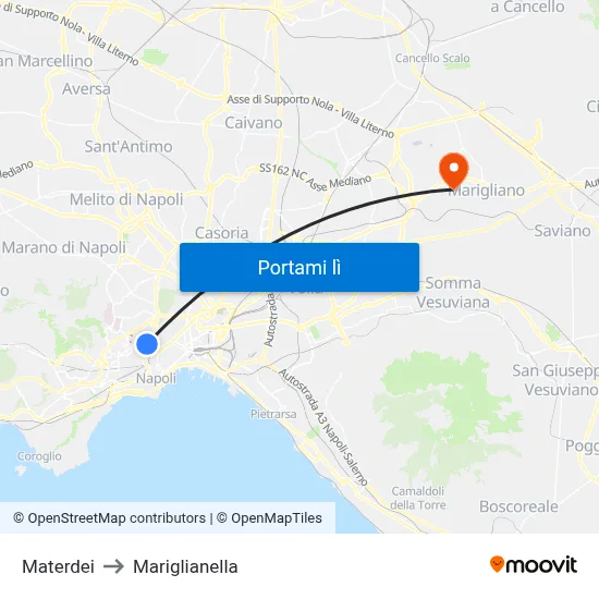 Materdei to Mariglianella map