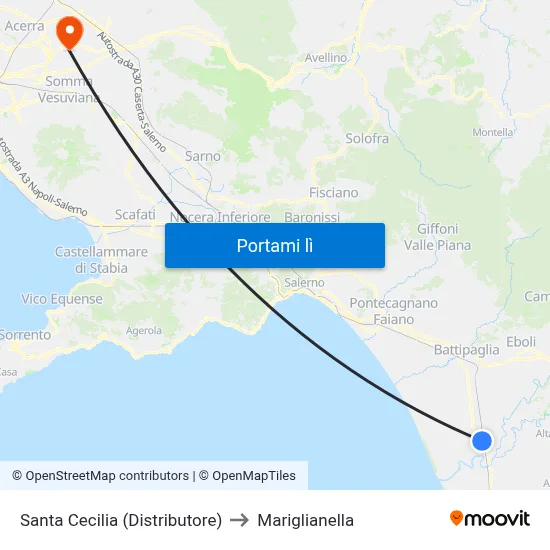 Santa Cecilia (Distributore) to Mariglianella map
