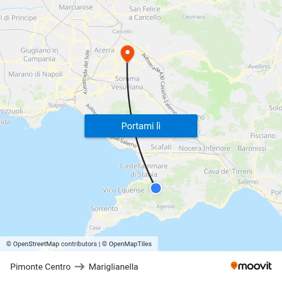 Pimonte Centro to Mariglianella map