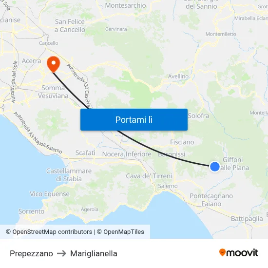 Prepezzano to Mariglianella map