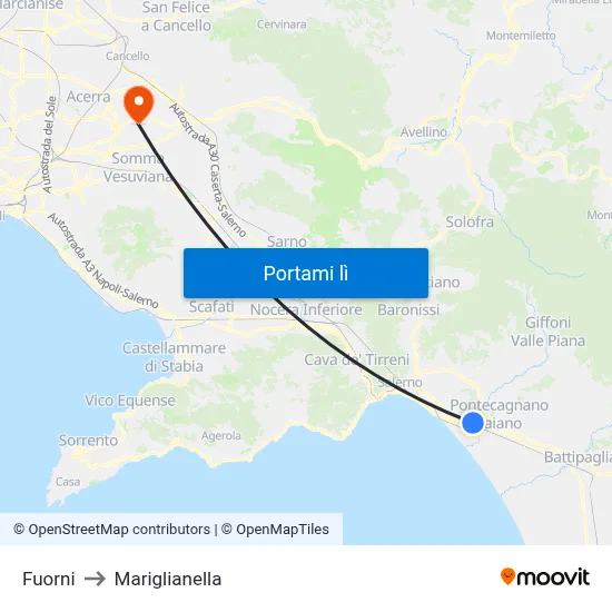 Fuorni to Mariglianella map