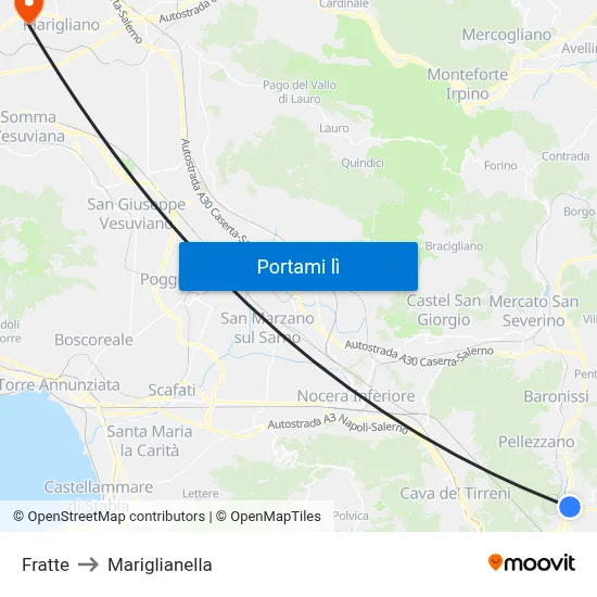 Fratte to Mariglianella map
