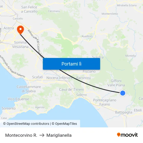 Montecorvino R. to Mariglianella map