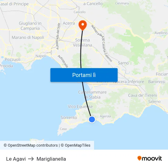 Le Agavi to Mariglianella map