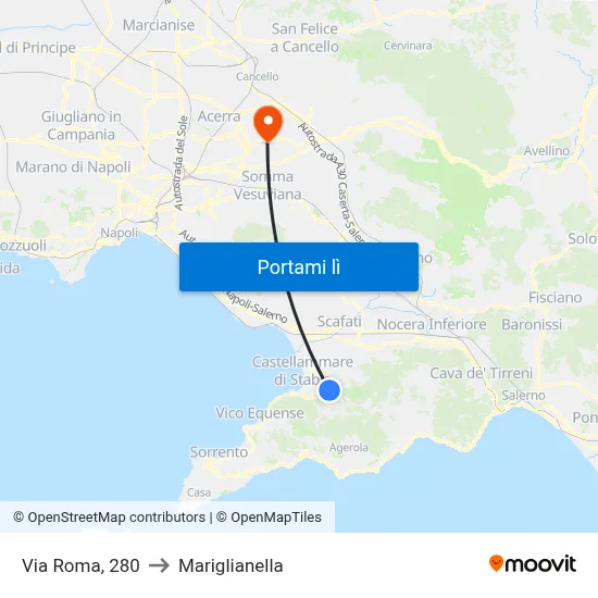 Via Roma, 280 to Mariglianella map