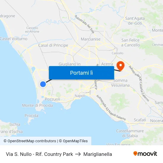 Via S. Nullo - Rif. Country Park to Mariglianella map