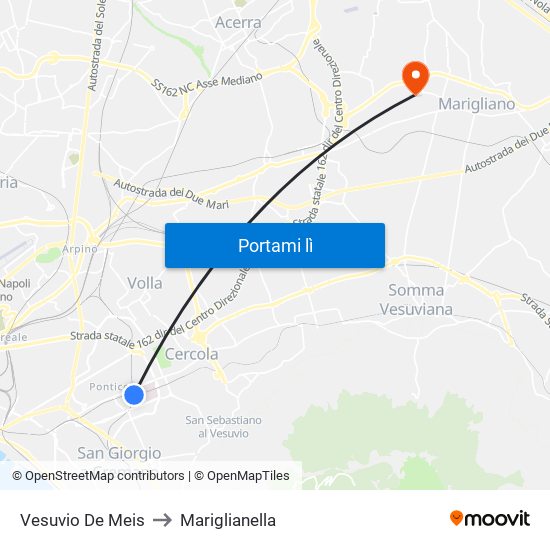 Vesuvio De Meis to Mariglianella map