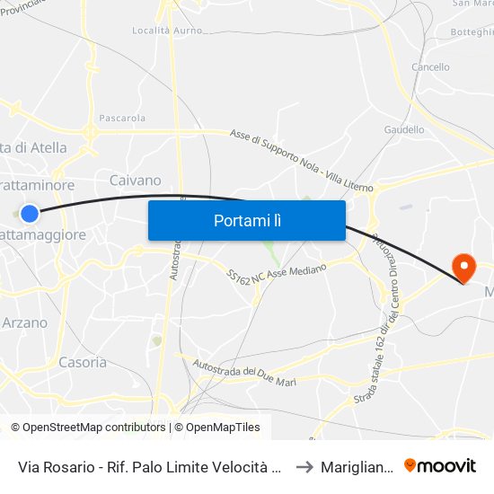 Via Rosario - Rif. Palo Limite Velocità 30 Kmh to Mariglianella map