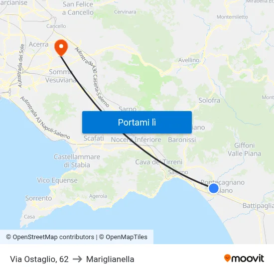 Via Ostaglio,  62 to Mariglianella map
