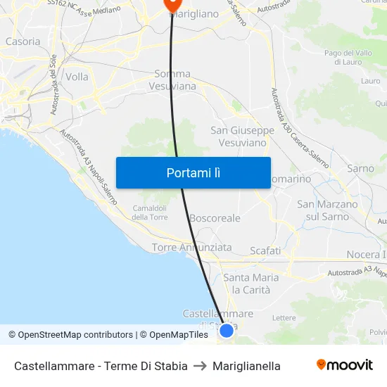Castellammare - Terme Di Stabia to Mariglianella map