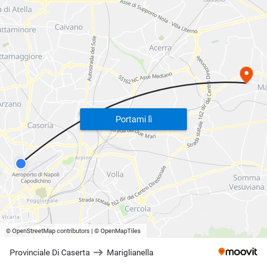 Provinciale Di Caserta to Mariglianella map