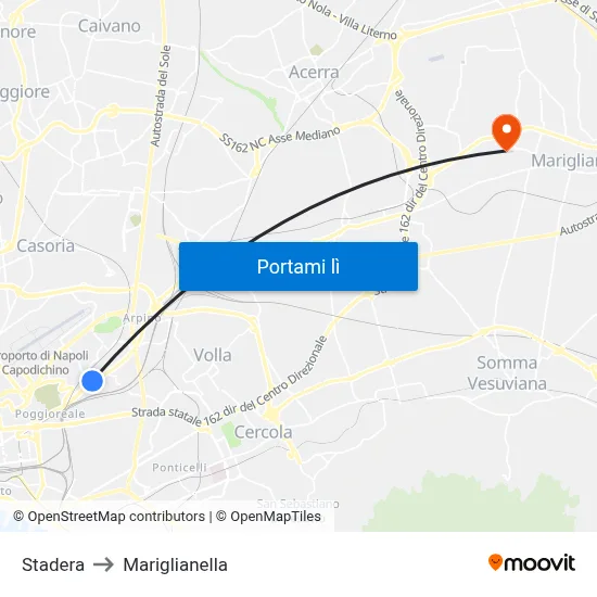 Stadera to Mariglianella map