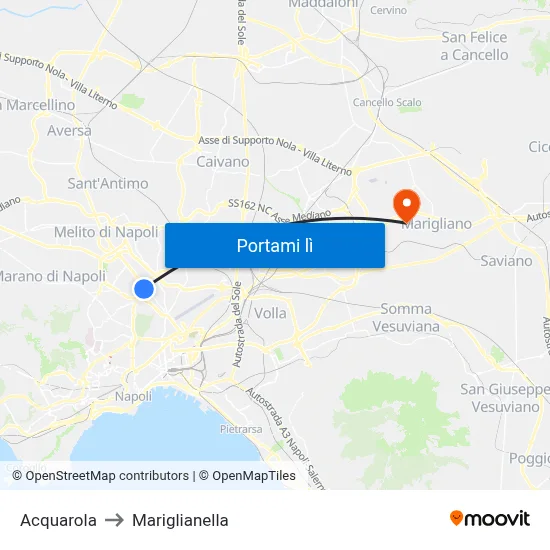 Acquarola to Mariglianella map