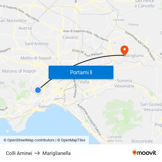 Colli Aminei to Mariglianella map