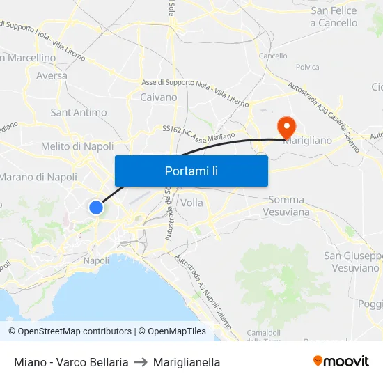 Miano - Varco Bellaria to Mariglianella map