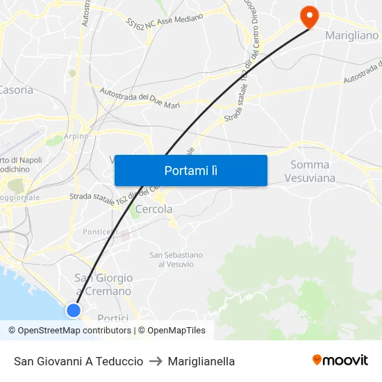 San Giovanni A Teduccio to Mariglianella map