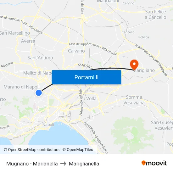 Mugnano - Marianella to Mariglianella map