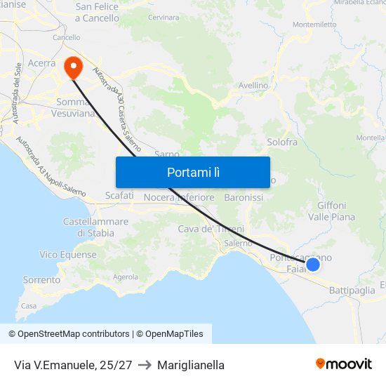 Via V.Emanuele, 25/27 to Mariglianella map