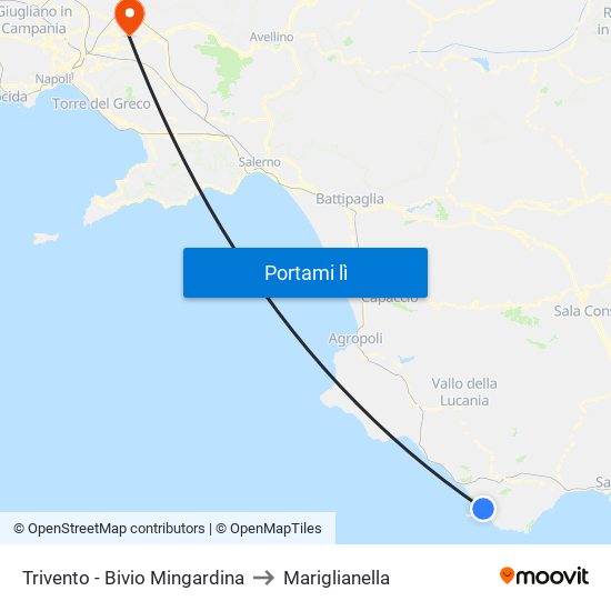 Trivento - Bivio Mingardina to Mariglianella map