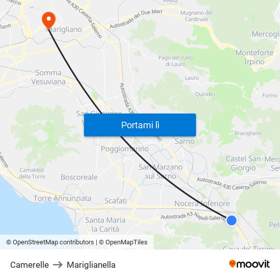 Camerelle to Mariglianella map