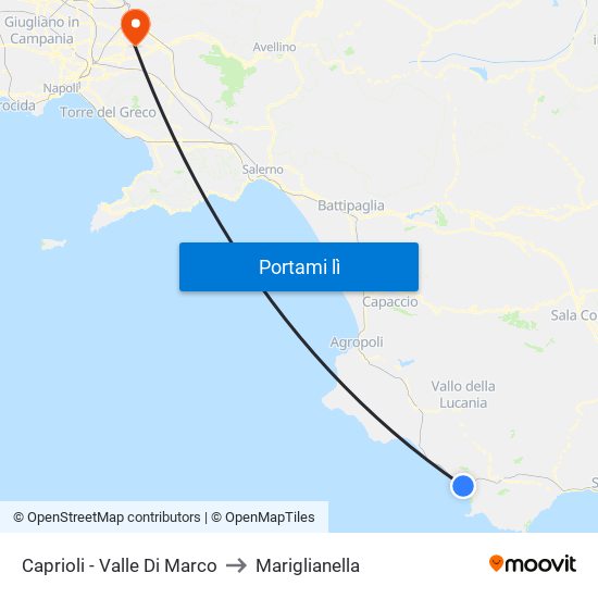 Caprioli - Valle Di Marco to Mariglianella map