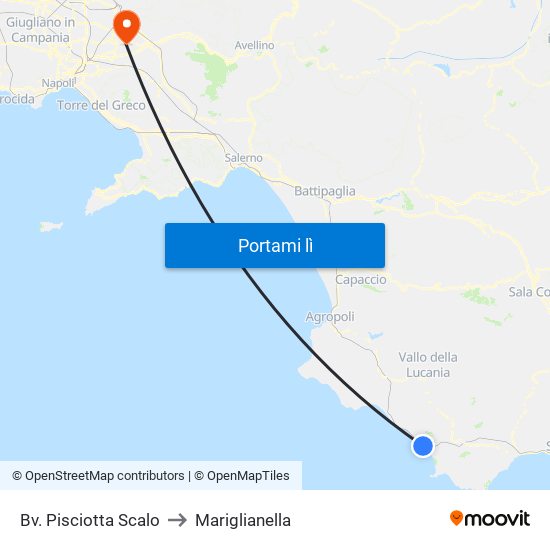 Bv. Pisciotta Scalo to Mariglianella map