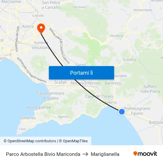Parco Arbostella Bivio Mariconda to Mariglianella map