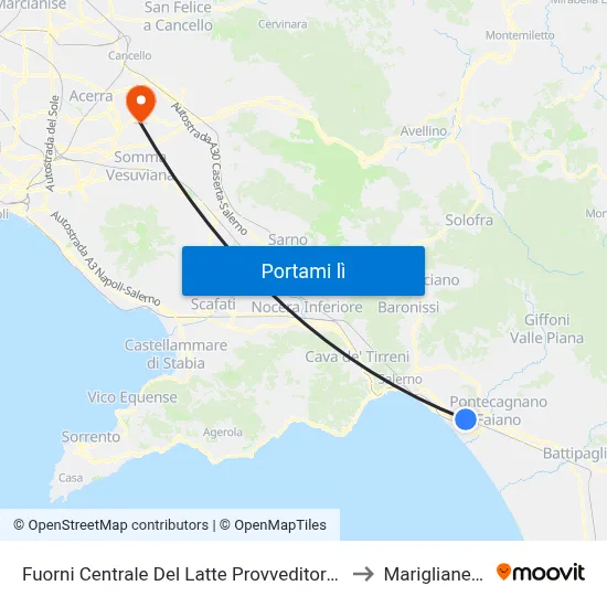 Fuorni Centrale Del Latte Provveditorato to Mariglianella map