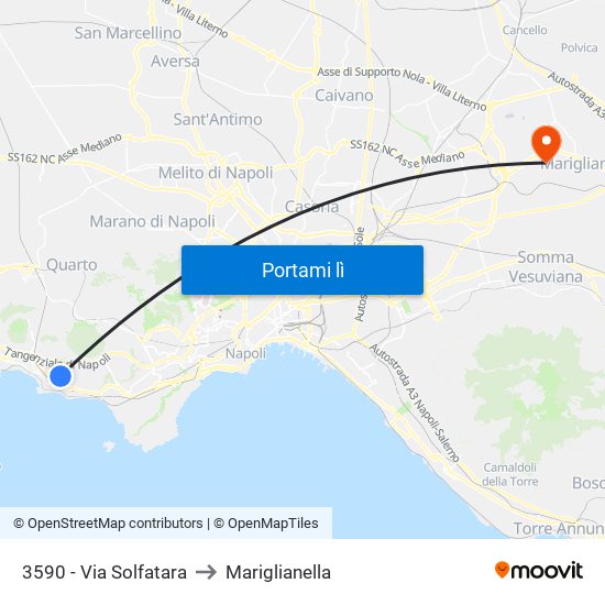 3590 - Via Solfatara to Mariglianella map