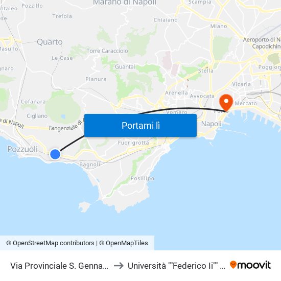 Via Provinciale S. Gennaro - Di Fronte Ex Ospedale Civ. 38 to Università ""Federico Ii"" - Dipartimento Di Giurisprudenza map