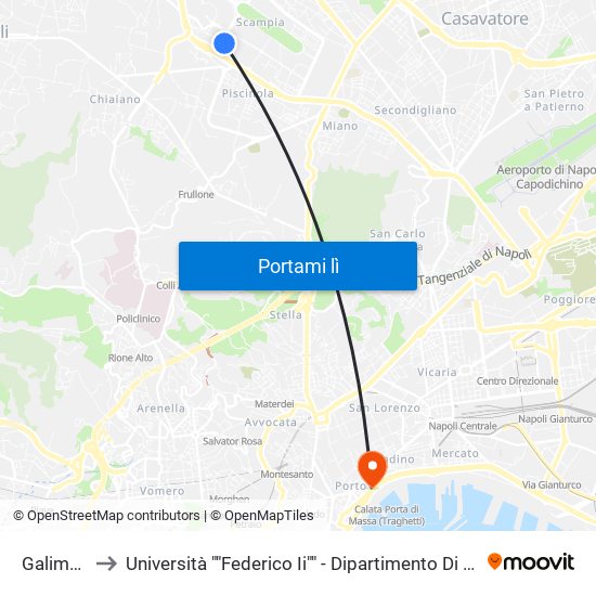 Galimberti to Università ""Federico Ii"" - Dipartimento Di Giurisprudenza map