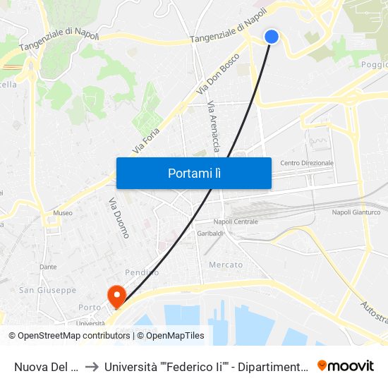 Nuova Del Campo to Università ""Federico Ii"" - Dipartimento Di Giurisprudenza map