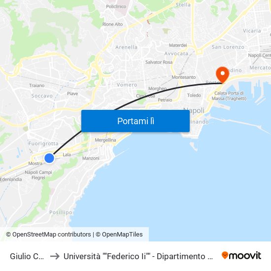 Giulio Cesare to Università ""Federico Ii"" - Dipartimento Di Giurisprudenza map