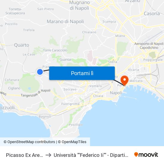 Picasso Ex Area Mercatale to Università ""Federico Ii"" - Dipartimento Di Giurisprudenza map