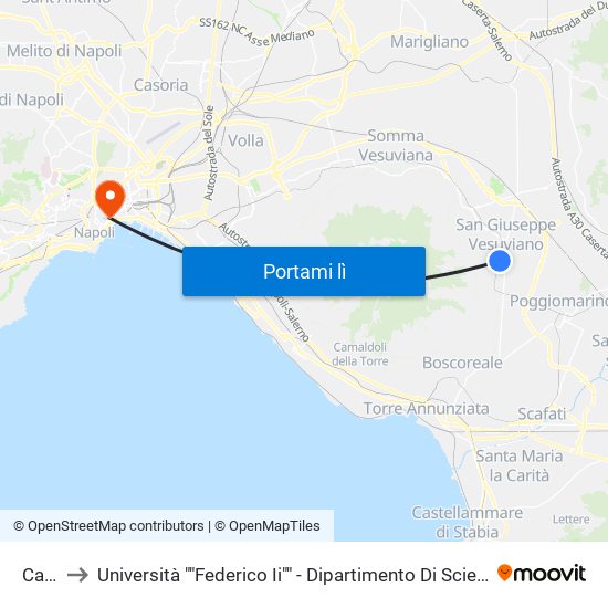 Casilli to Università ""Federico Ii"" - Dipartimento Di Scienze Politiche (Disp) map