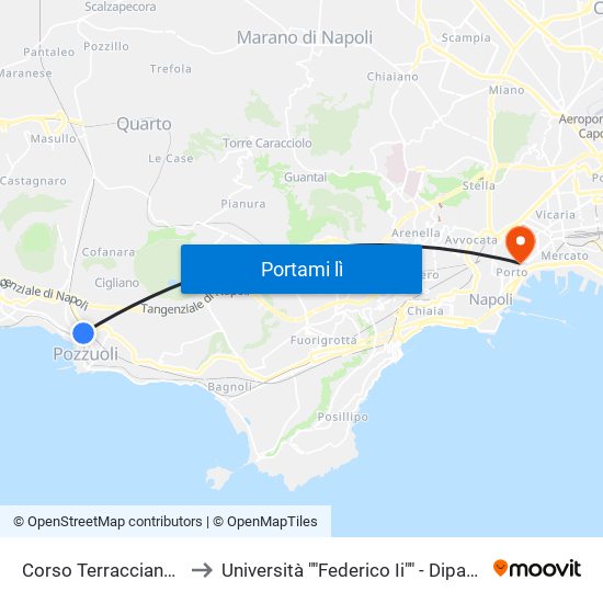 Corso Terracciano - Rif. Banco Di Napoli to Università ""Federico Ii"" - Dipartimento Di Scienze Politiche (Disp) map