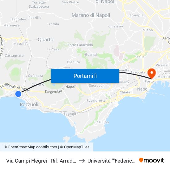 Via Campi Flegrei - Rif. Arradamenti Pisani Di Fronte Palina N° 3543 Di Fronte Incr. Via Luciano to Università ""Federico Ii"" - Dipartimento Di Scienze Politiche (Disp) map