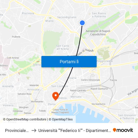 Provinciale Di Caserta to Università ""Federico Ii"" - Dipartimento Di Scienze Politiche (Disp) map