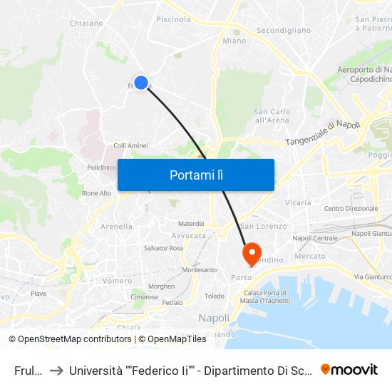 Frullone to Università ""Federico Ii"" - Dipartimento Di Scienze Politiche (Disp) map