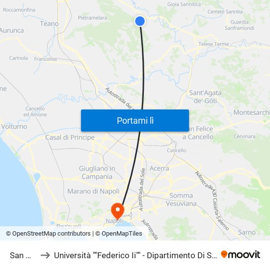 San Marco to Università ""Federico Ii"" - Dipartimento Di Scienze Politiche (Disp) map