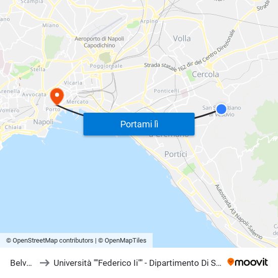 Belvedere to Università ""Federico Ii"" - Dipartimento Di Scienze Politiche (Disp) map