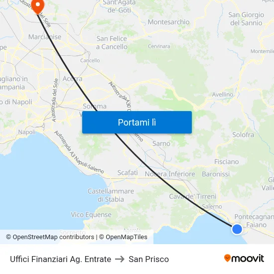 Uffici Finanziari Ag. Entrate to San Prisco map