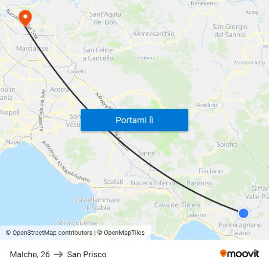 Malche, 26 to San Prisco map