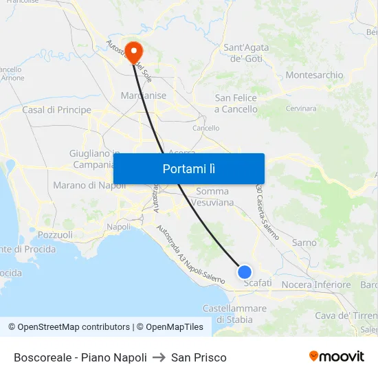Boscoreale - Piano Napoli to San Prisco map