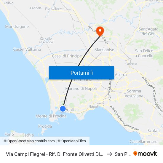 Via Campi Flegrei - Rif. Di Fronte Olivetti Di Fronte Palina N° 3546 to San Prisco map