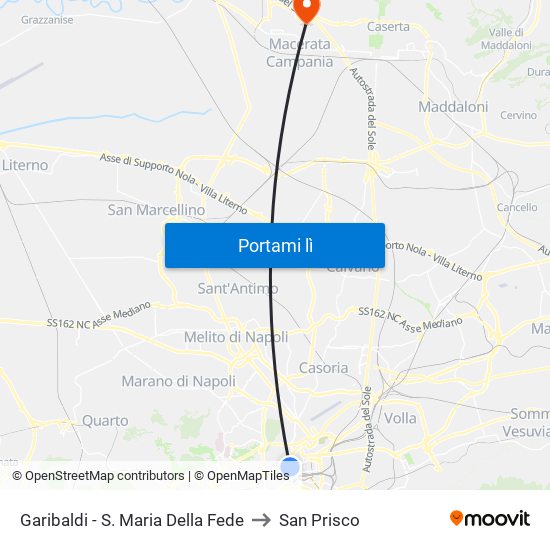 Garibaldi - S. Maria Della Fede to San Prisco map