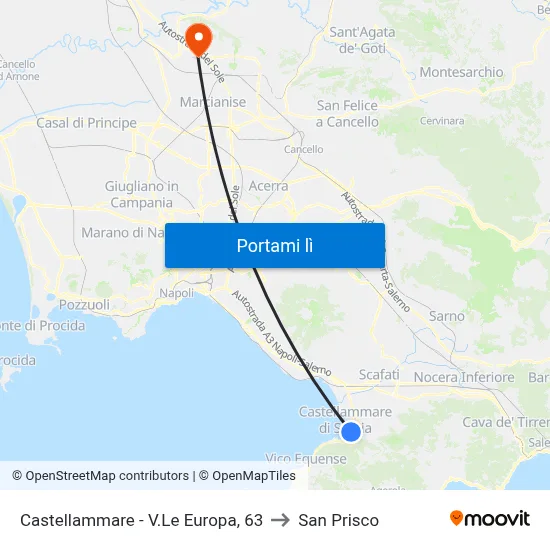 Castellammare - V.Le Europa, 63 to San Prisco map