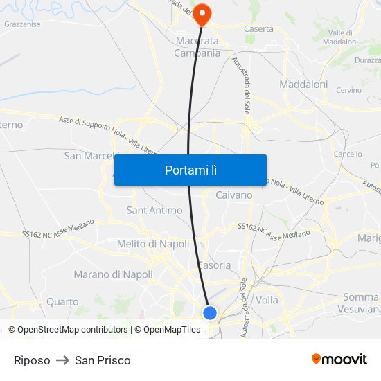 Riposo to San Prisco map