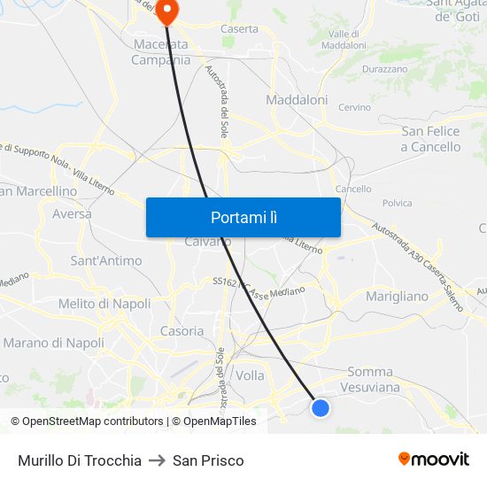 Murillo Di Trocchia to San Prisco map